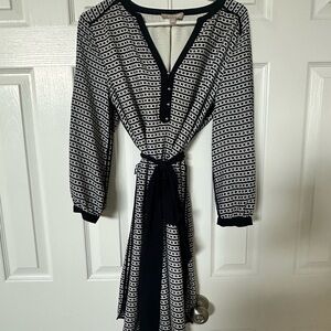 Banana Republic Black and White Patterned Dress